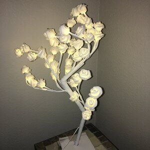 White Roses Tree Light Bedroom Living Room, Etc  - Showstopper New